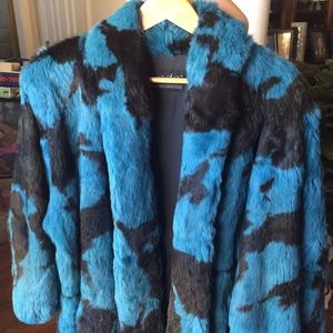 Jindo Rabbit Fur Coat Size S